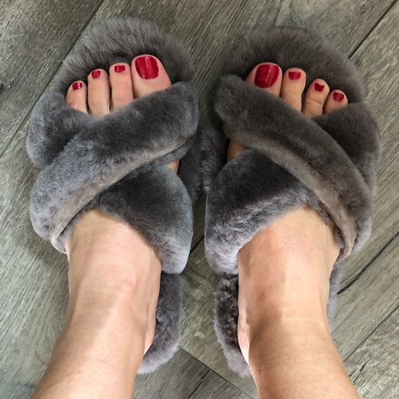 UGG Shoes - New UGG Abela Genuine Shearling Slipper slate gray